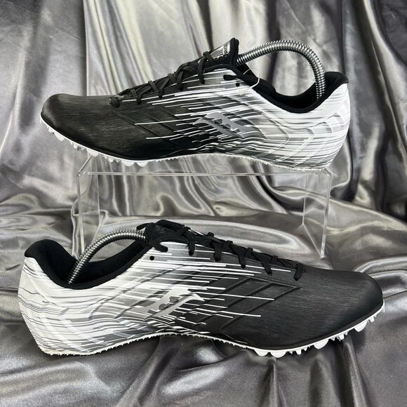 Saucony Spitfire 5 Racing Sprint Black White Sz 12 Mens - S29055-100 Track Field - Picture 8 of 11